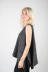 Knitted vest with geometric pattern